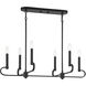 Summit 6 Light 32 inch Matte Black Island Light Ceiling Light